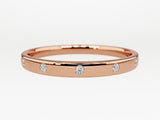 Rose gold diamond band ring from jewelry company