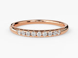Rose gold diamond band ring jewelry