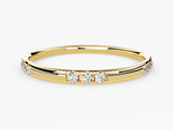 Gold diamond ring, fine jewelry, elegant design