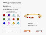 Ruby Pave Set Open Ring in 14k Solid Gold
