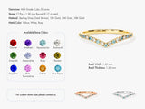 Alternating Amethyst Curved Ring in 14k Solid Gold