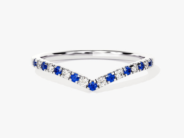 Alternating Birthstone Curved Ring