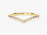 Diamond Birthstone Curved Ring in 14k Solid Gold