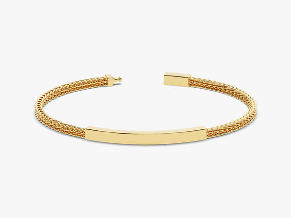 14k Solid Gold 4.0mm Fox Tail Chain Bracelet