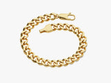 14k Solid Gold 8.0mm Cuban Chain Bracelet