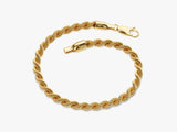 14k Solid Gold 5.0mm Rope Chain Bracelet