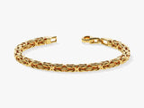 14k Solid Gold 5.0mm Byzantine Chain Bracelet