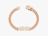Men's Cuban Chain Name Bracelet - Gold Vermeil
