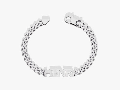 Men's Cuban Chain Name Bracelet - Gold Vermeil