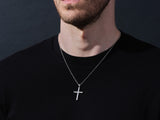 14k Gold Twisted Cross Necklace