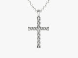 14k Gold Twisted Cross Necklace