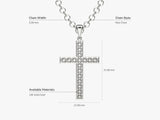 14k Gold 3.0mm Rolo Chain Cross Necklace