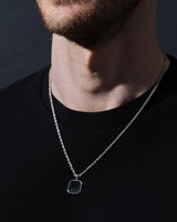 14k Gold Rope Chain Octagon Enamel Necklace