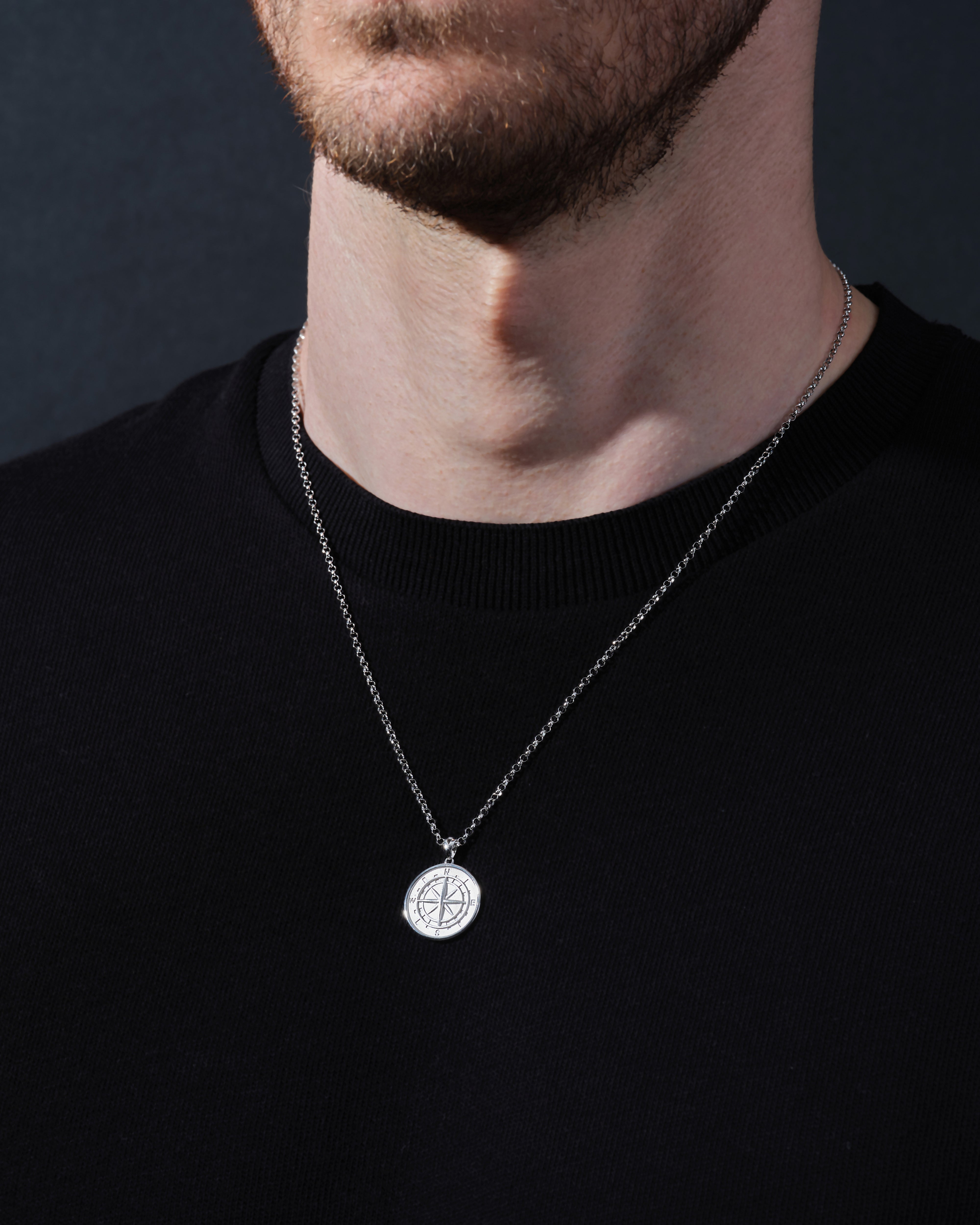 14k Gold Compass Necklace