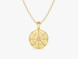 14k Gold Compass Necklace