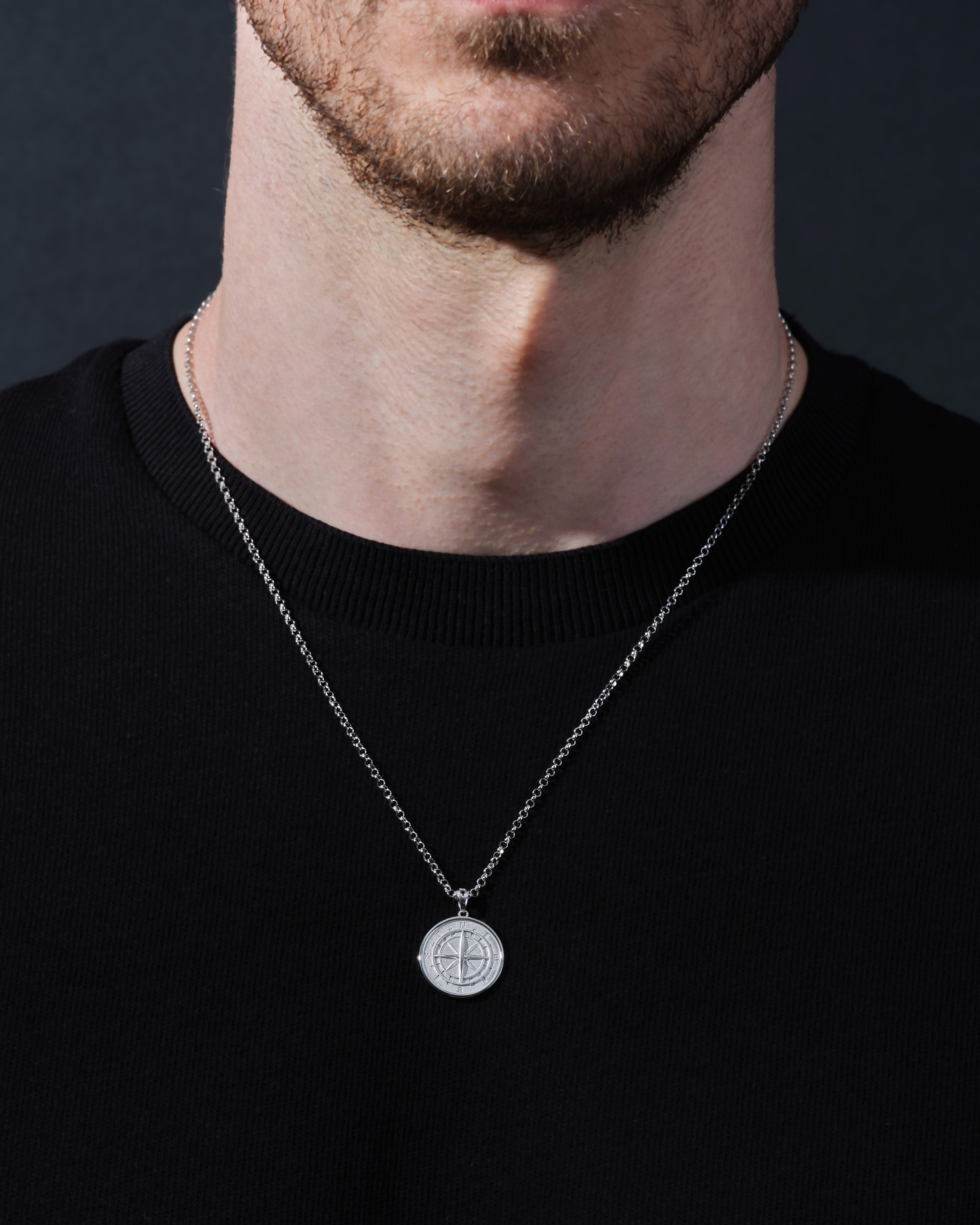 14k Gold Compass Necklace