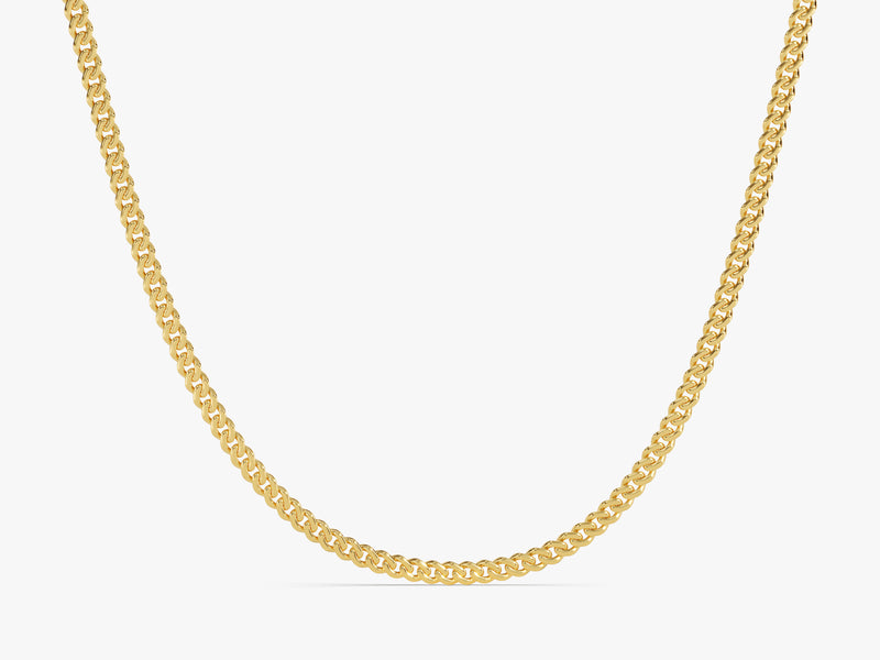 14k Gold 3.0mm Cuban Chain Necklace