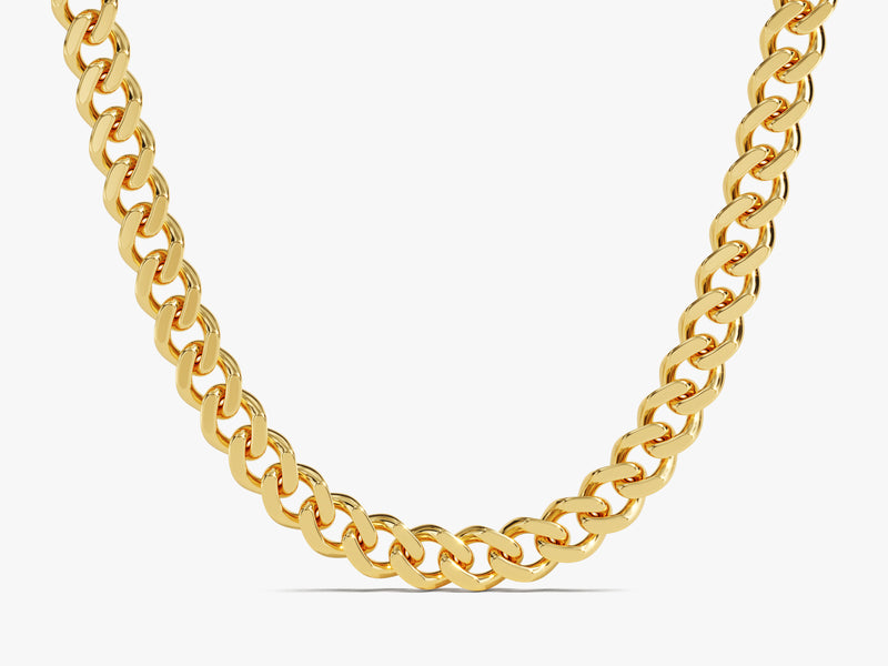 14k Gold 8.0mm Cuban Chain Necklace