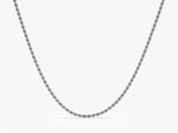 14k Gold 3.0mm Rope Chain Necklace