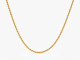 14k Gold 3.0mm Rope Chain Necklace