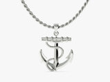 Anchor Pendant with Rope Detail - Gold Vermeil