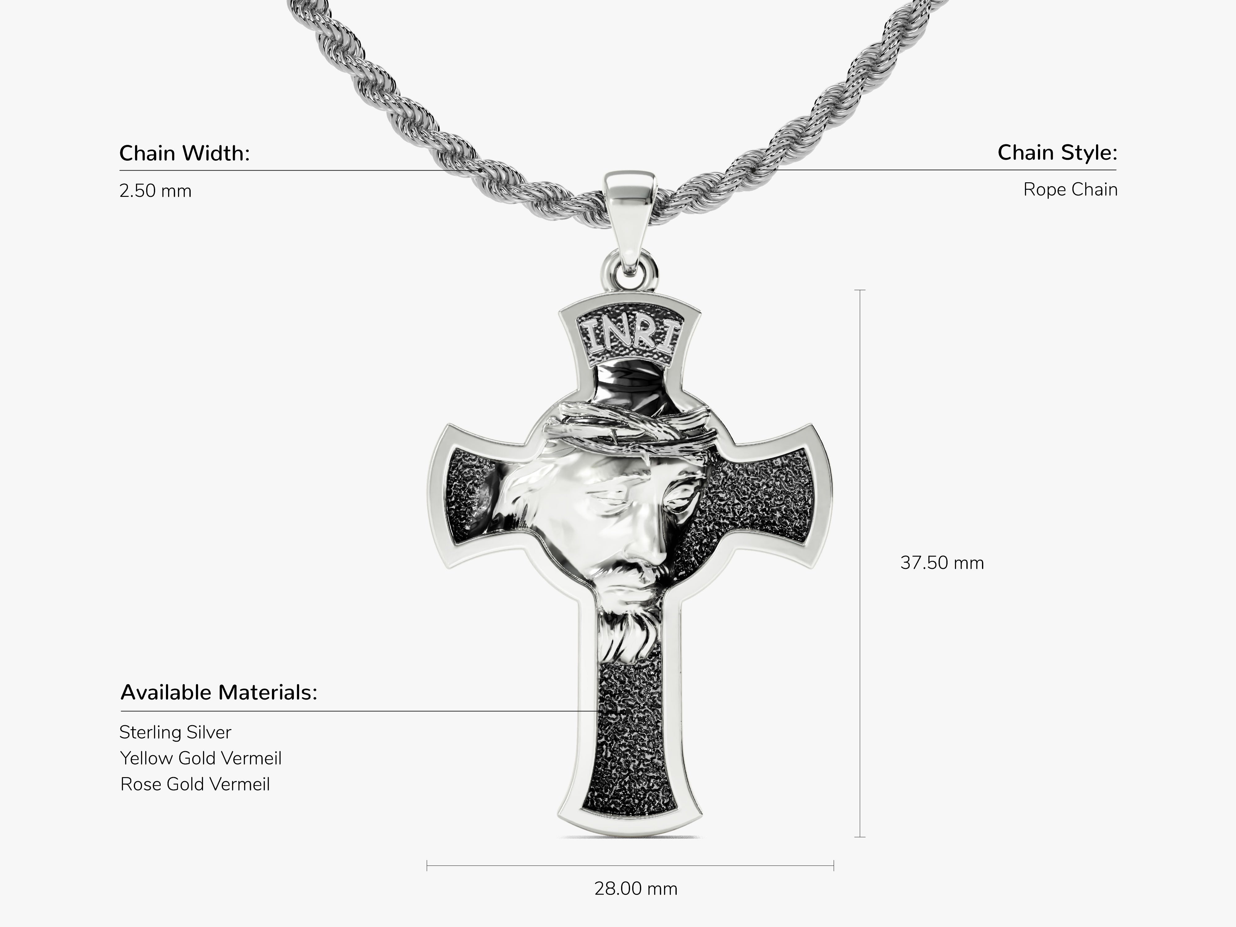 Jesus cross pendant necklace jewelry for sale