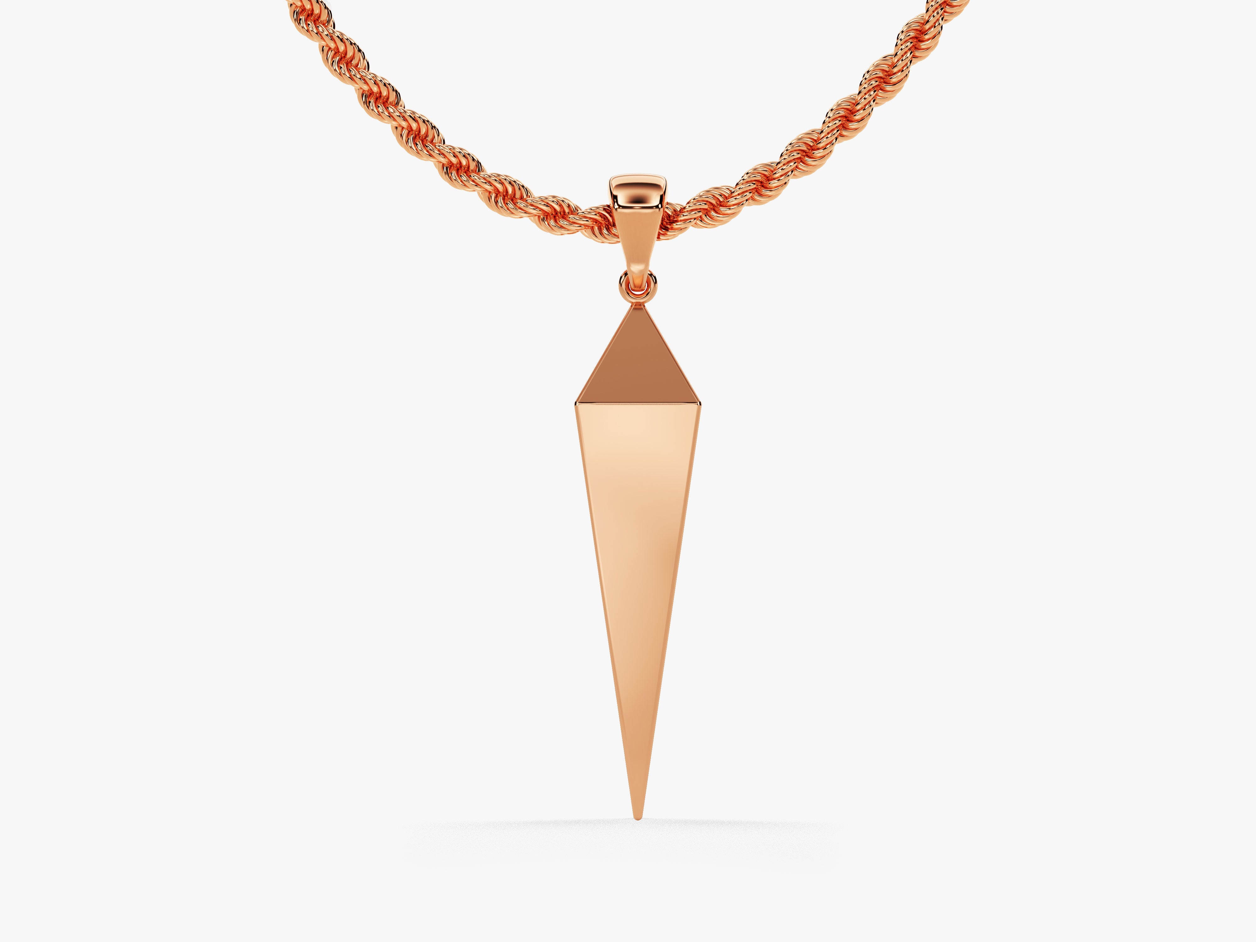 Rose gold geometric pendant necklace for jewelry lovers