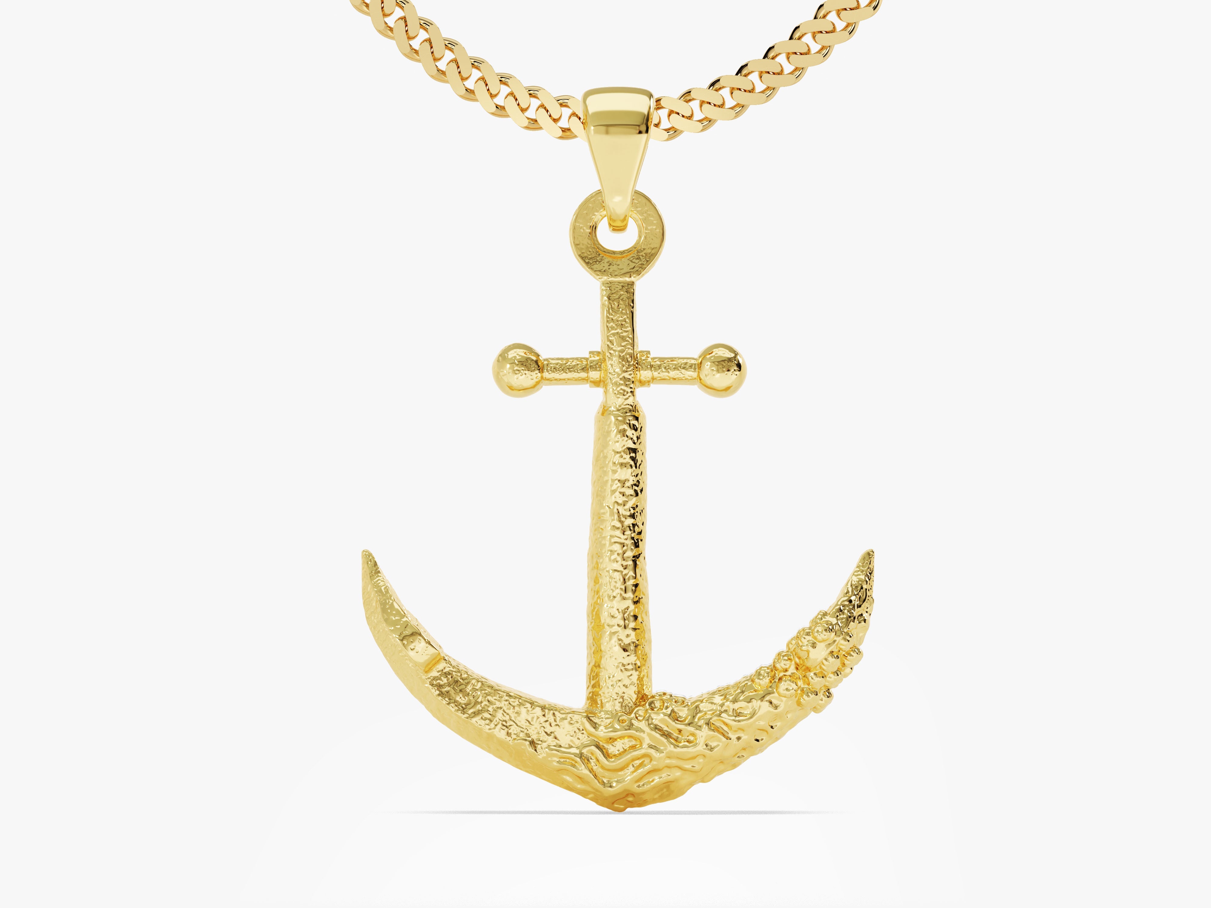 Gold anchor pendant necklace for jewelry firm