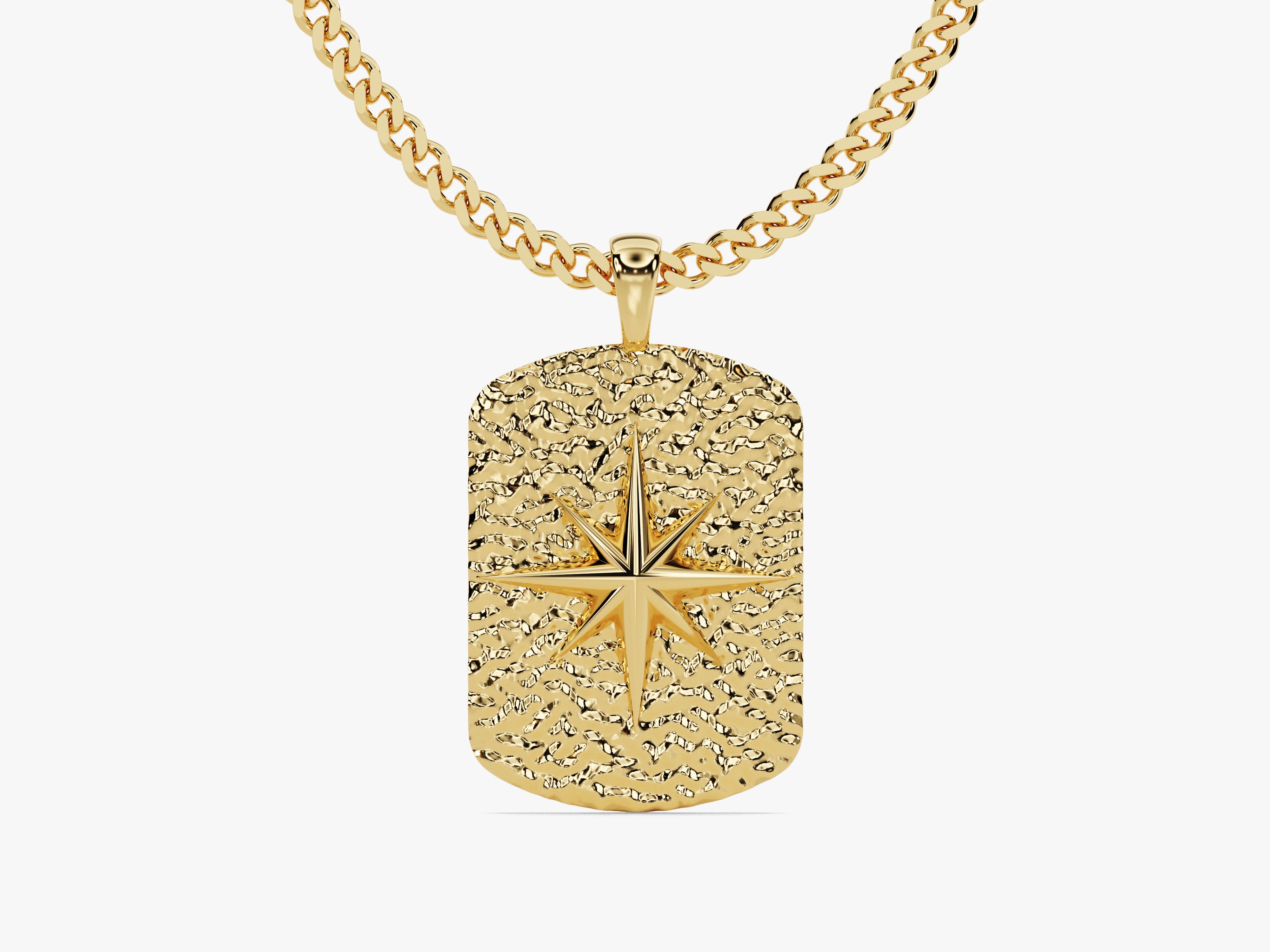 Gold compass pendant necklace for jewelry brand