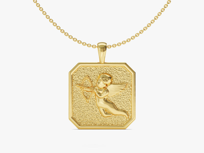 Cupid Pendant Necklace - Gold Vermeil