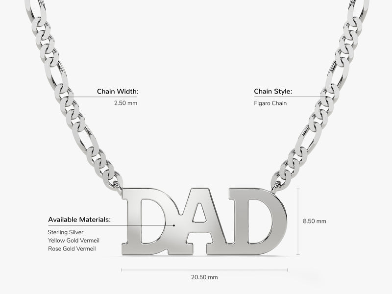 Dad Figaro Chain Necklace - Gold Vermeil