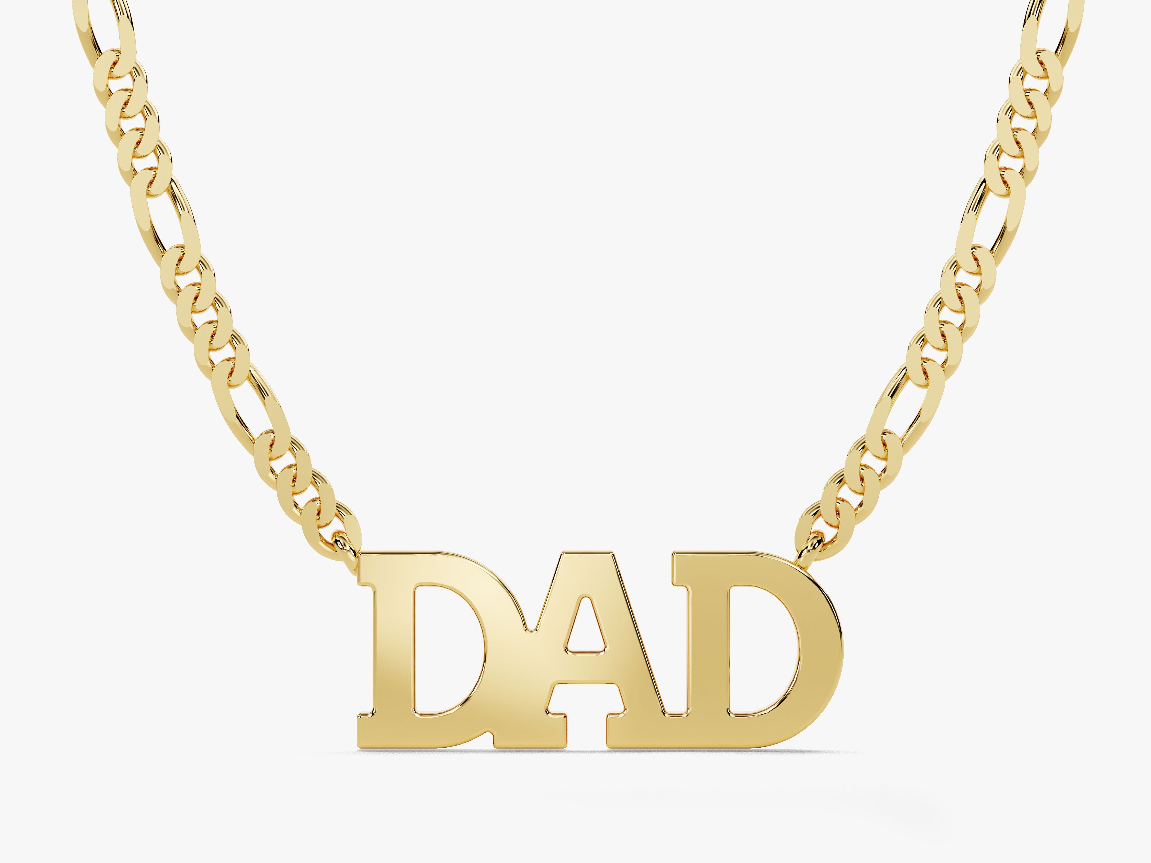 Gold "DAD" pendant necklace for Father's Day jewelry gifts
