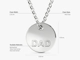 Dad Medallion Necklace - Gold Vermeil