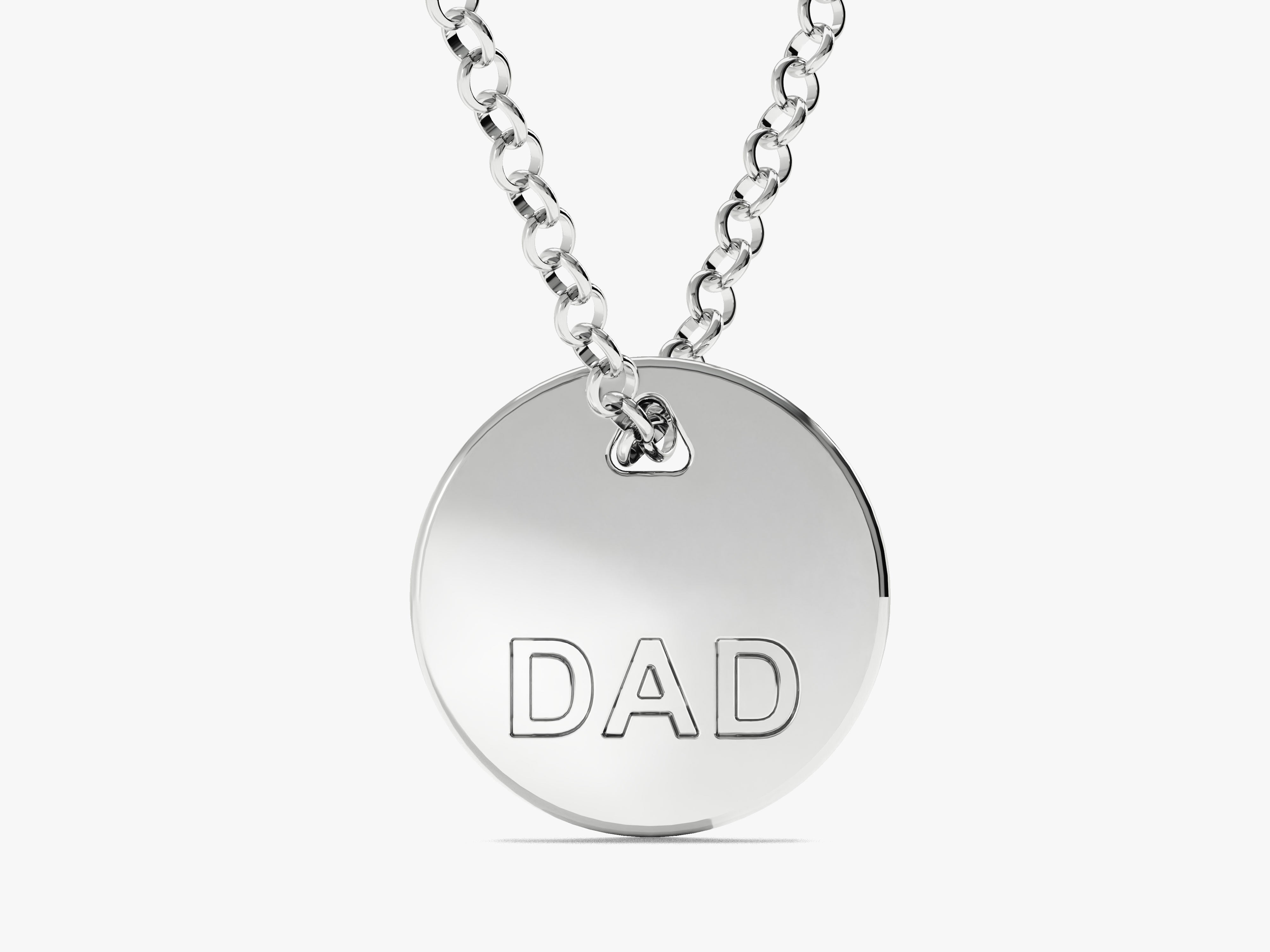 Silver Dad pendant necklace for Father's Day gift