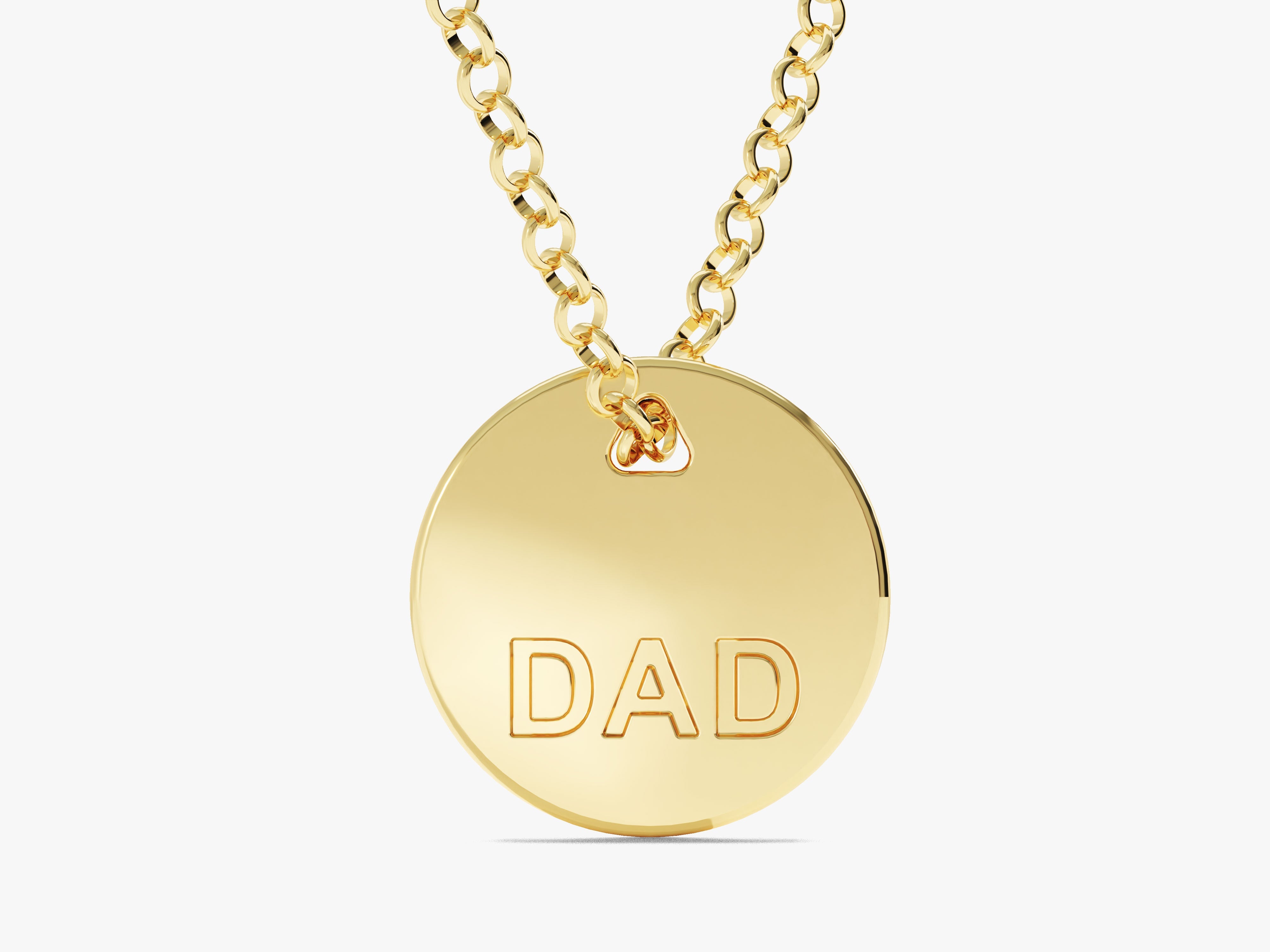 Gold DAD pendant necklace, perfect gift for Father's Day jewelry