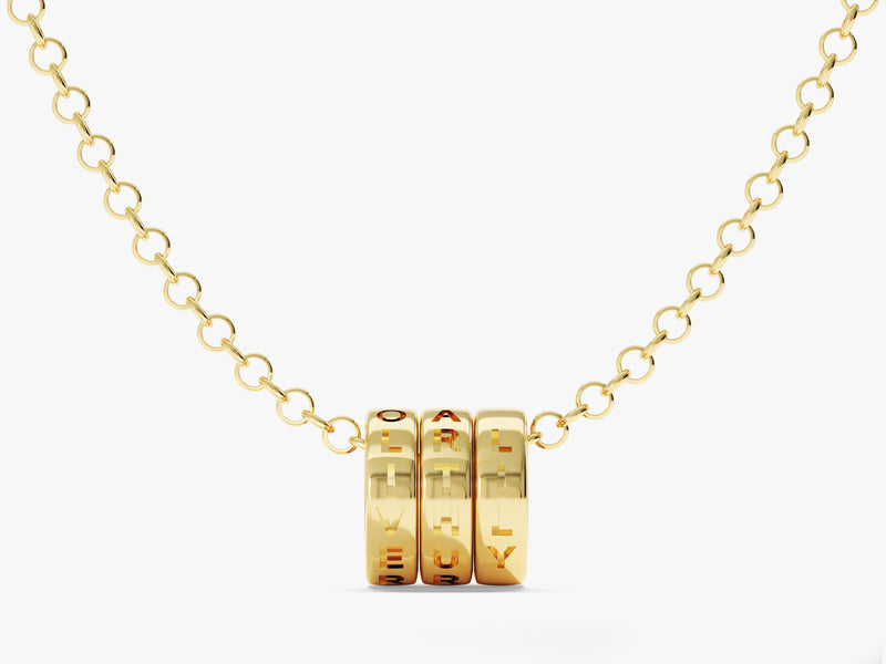 Men's Family Necklace - Gold Vermeil