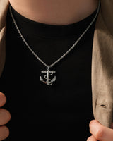 Anchor Pendant with Rope Detail - Gold Vermeil