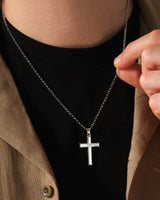 Men's Name Cross Pendant Necklace - Gold Vermeil