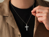 Men's Name Cross Pendant Necklace - Gold Vermeil