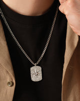 Textured North Star Pendant Necklace - Gold Vermeil