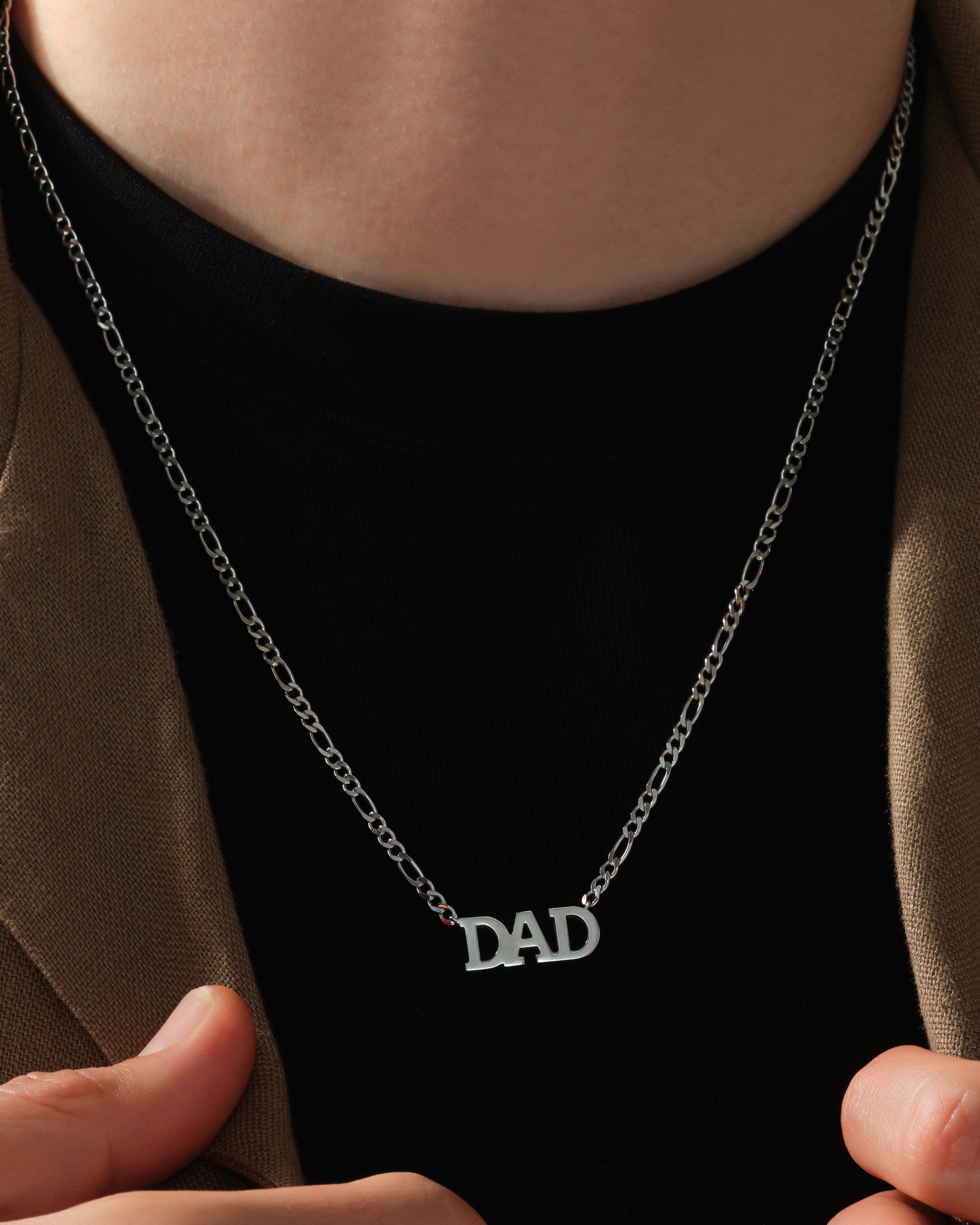 Dad Figaro Chain Necklace - Gold Vermeil