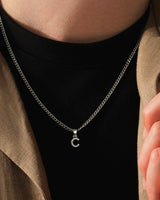 Initial Pendant Cuban Chain Necklace