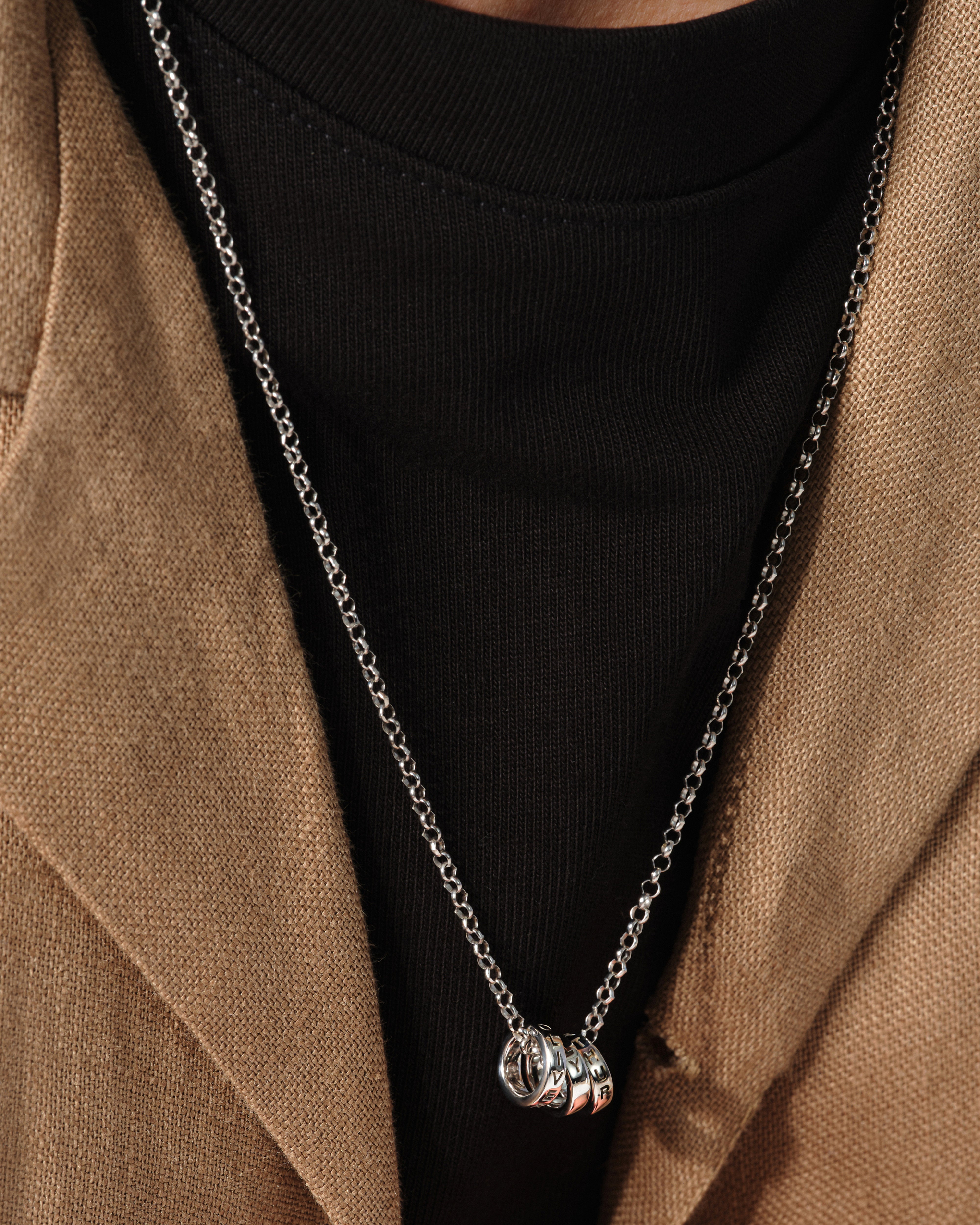 Men's Family Necklace - Gold Vermeil