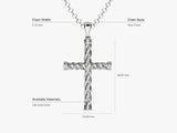 14k Gold Twisted Cross Necklace