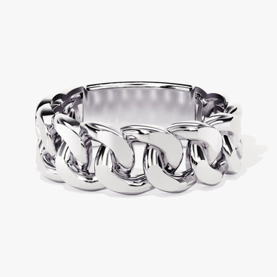 14k Gold 8.0mm Chain Ring