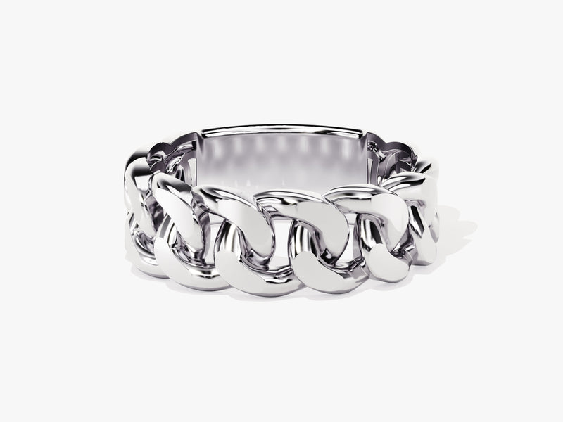 14k Gold 8.0mm Chain Ring