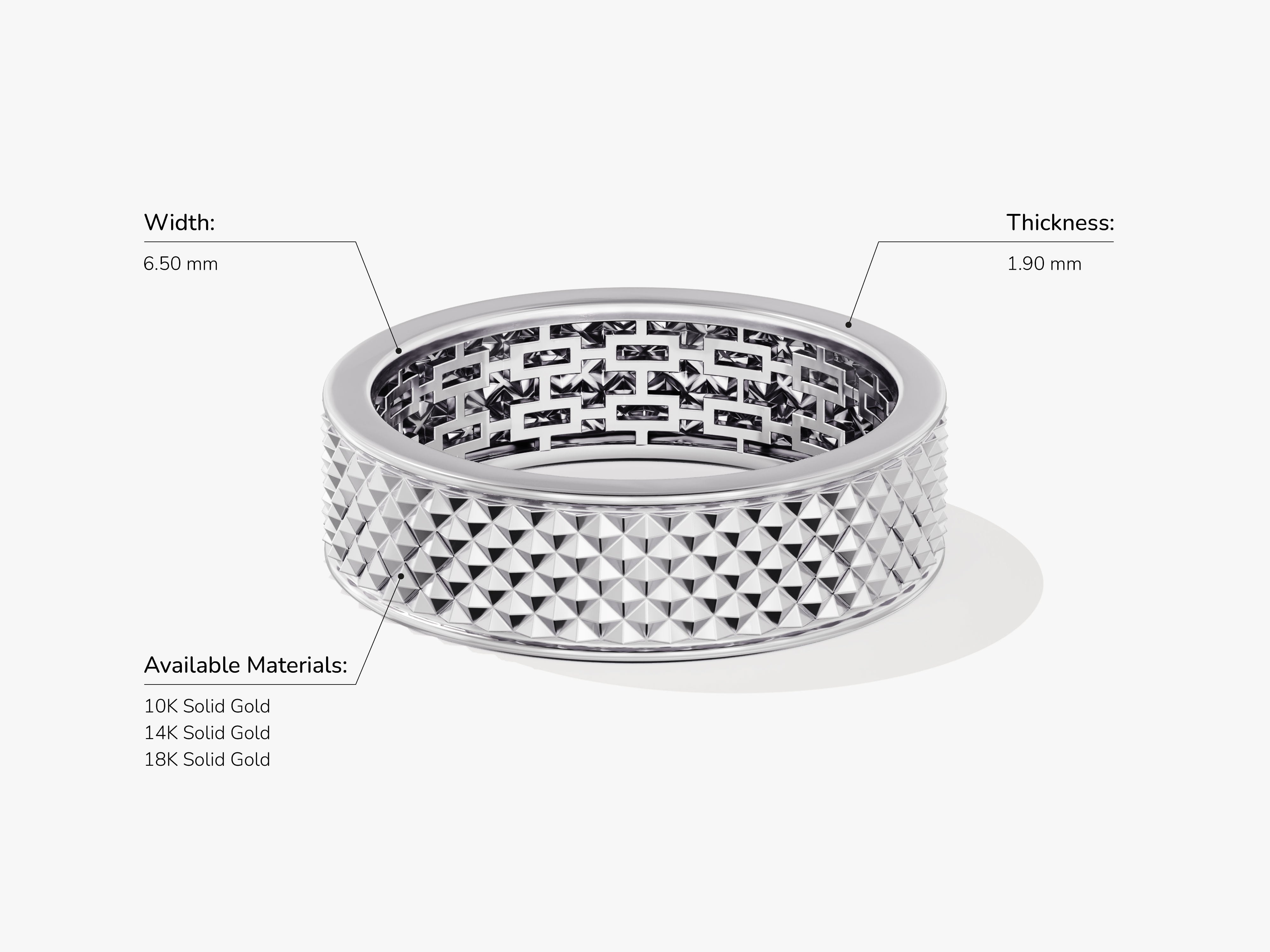 Textured gold ring, available in 10K, 14K, 18K solid gold