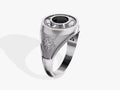 14k Gold Black Diamond North Star Ring