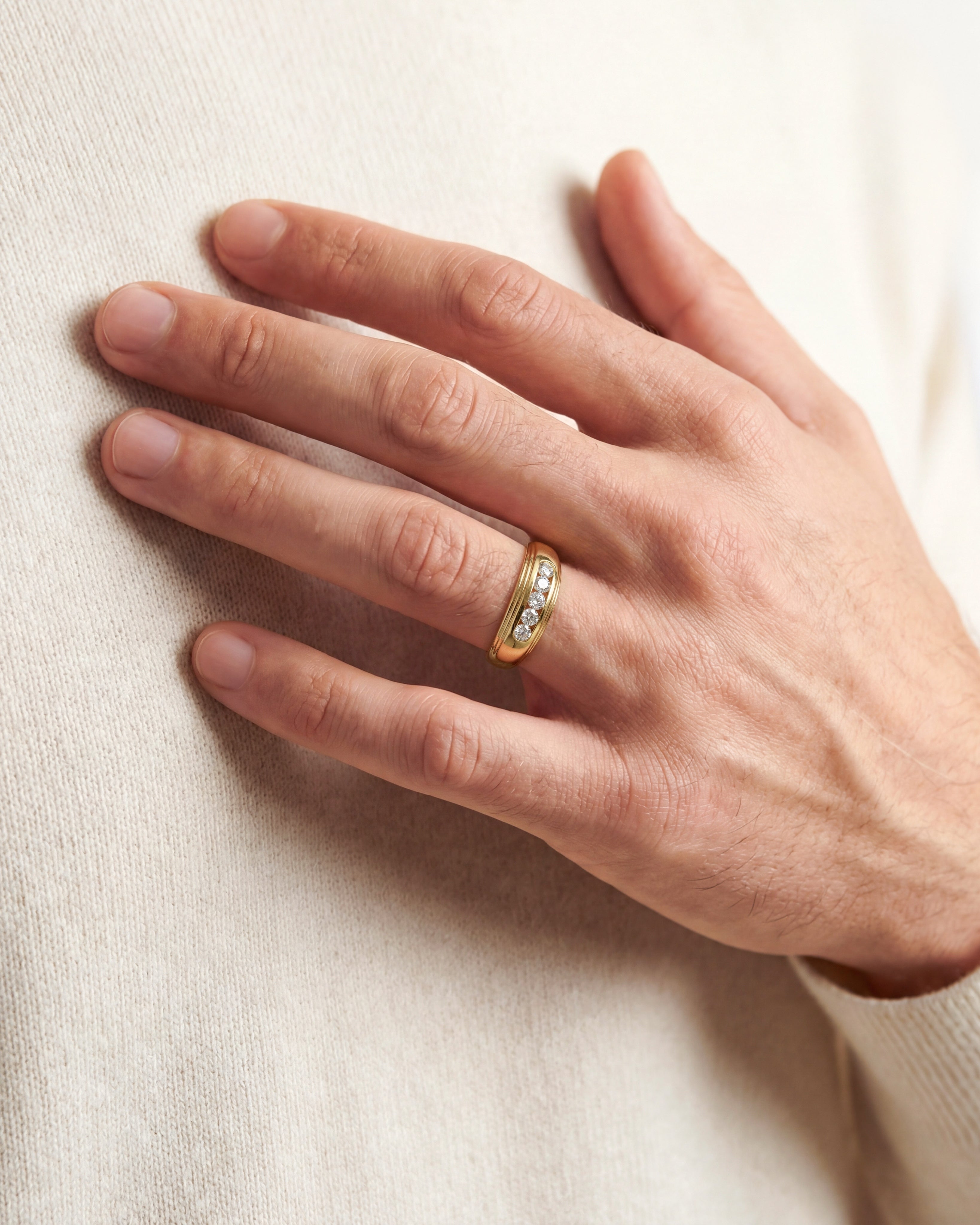 Five Stone Men's Wedding Band