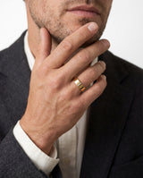 Vertical Row Men's Wedding Band